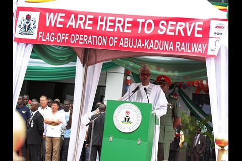 Opening of the standard gauge railway between Abuja and Kaduna.